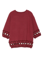 スカラップニットトップス/GRY