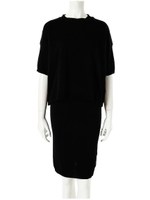 タイトニットスカートセットアップ/ブラック