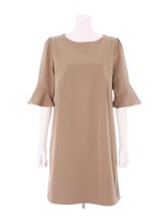 フリル袖布帛ワンピース/カーキ