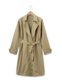 トッパートレンチ風コート/カーキ(027)