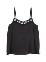 サテンレースブラウス/ブラック(010)