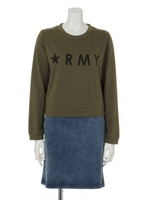 【ANAP】ミニ裏毛ロゴ×ケミカルデニムワンピース/カーキ(014)