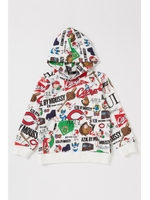 【予約商品】【AZUL by moussy】CARP総柄パーカー/柄WHT