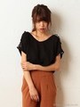 ショルダーオープントップス/ホワイト