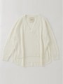 アンゴラＶネックトップ/NAVY