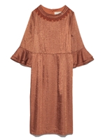 刺繍シンプルワンピース/GRN