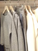 ウールカシミアクルーネックトップ/NAVY