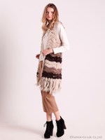 ラビットロングジレ/ベージュ