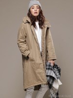 2wayバックサテンコート/カーキ