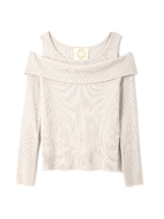 《EDIT COLOGNE》ソリストヒートオフショルニット/ホワイト(031)