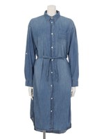 デニムシャツワンピース/ネイビー