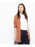 ハイゲージロングニットカーディガン/キャメル(041)