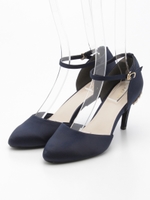 ビジューアンクルストラップパンプス/NAVY