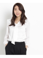 レトゥールサテンボウタイシャツ/オフホワイト(003)