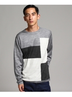 リバーシブルパッチワークニット/ブラック(519)