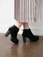 バックレースアップ/ブーツ/クロ