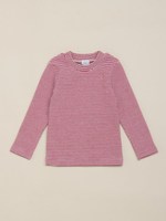 フライス細ボーダー長袖Tシャツ/ブラック