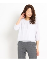 ねじり衿クリアモダール天竺プルオーバー/アイボリー(004)