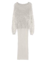 シャギーオフショルレディーワンピース/B/PNK