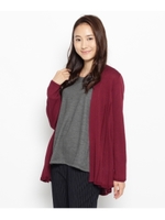 前開きニットカーディガン/ダークグレー(013)