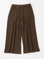 ウールリブ編みガウチョパンツ/IVORY