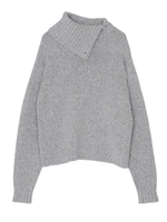 3WAY NECK KNIT TOP/GRY