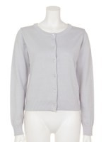 MIXボタンクルーネックカーディガン/ピンク