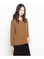 Vネックミニ裏毛カットソー/ベージュ系(054)