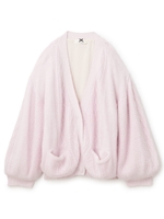 アンゴラミドルタケカーデ/オフホワイト