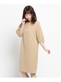 タックスリーブサックワンピース/ベージュ(052)
