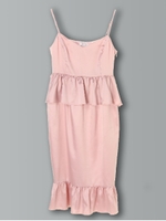 フリルぺプラムワンピース/ブラック