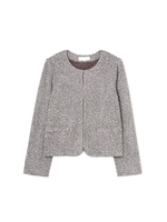 ラッセルジャージー ノーカラージャケット/ネイビー(120)