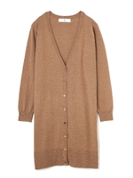 ロングニットカーディガン/ベージュ(040)