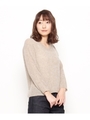 Vネックブークレーニットプルオーバー/ライトグレー(011)