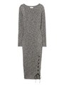 レースアップロングワンピース/GRAY