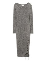 レースアップロングワンピース/GRAY