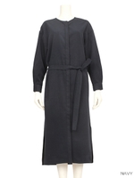 ロングシャツワンピース/NAVY