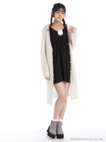 モヘアVネックロングカーディガン/アイボリー