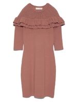 フリルニットワンピース/PNK