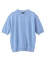 [L]ラメ混ニットプルオーバー/ライトブルー(091)