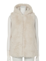 【chille anap】ファーフードベスト/BE.PK