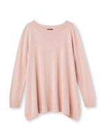 [L]ハンカチーフヘムチュニックニット/ライトパープル (081)