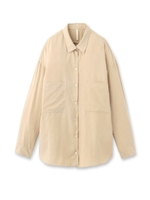 [L]ビックポケットつきシャツ/サックス(090)