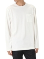 【AZUL by moussy】16天竺ポケットロゴクルーネック長袖T/BLK