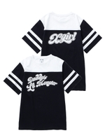 【X-girl×SUICIDE SQUAD】 FOOTBALL TOP/ブラック