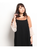 クラシカルレースブラウス/ライトオレンジ(066)