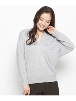 ホールガーメントVネックニット/グレー(012)