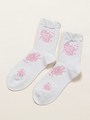 コサージュＪＱ　ＳＯＣＫＳ/ライトグレ-