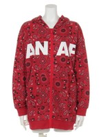 【ANAP】ANAPロゴペイズリー柄パーカー/RD