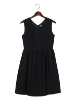 JPCL Vネック フィット＆フレア ワンピース/Navy